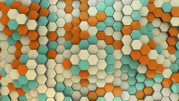 Hexagon Background Vintage - 4K