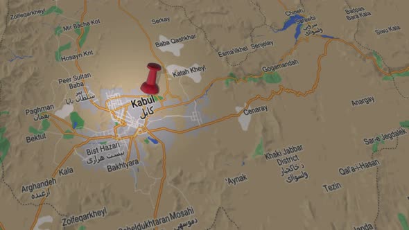 Kabul On Map 4K