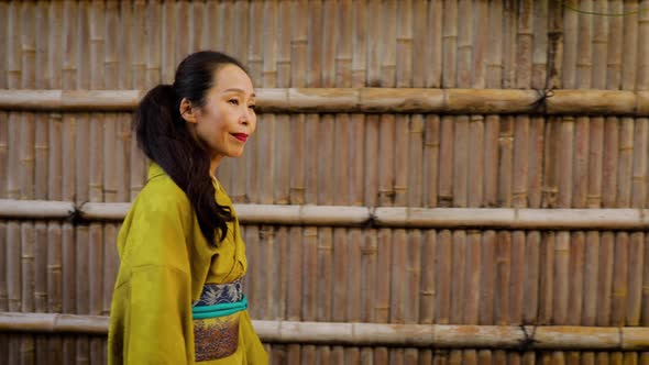 Elegant Japanese woman in Kyoto Japan