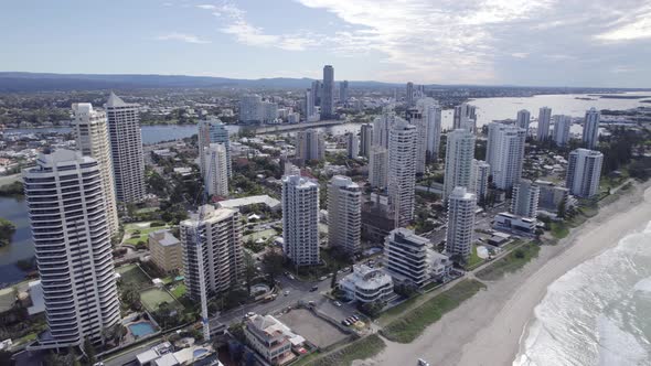 Luxury Apartment Buildings At Gold Coast Highway In Surfers Paradise, South East Queensland, Austral