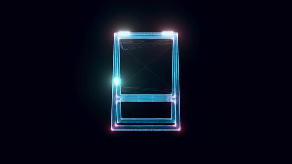 Blank Outdoor Chalkboard Stand Hologram 4k alt