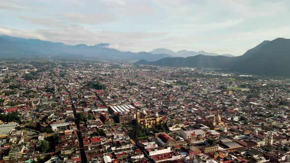 View of Main church of orizaba from a drone