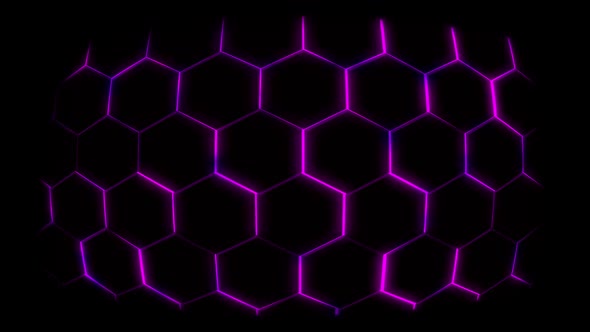 Abstract backlit honeycomb background