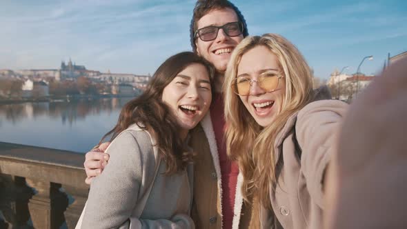 Portrait of Diverse Friends Enjoying Their Mood