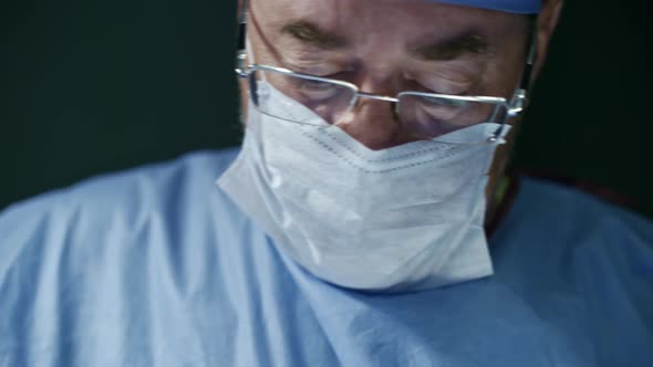 Close up of Mature Surgeon