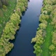 View of the river from above. Flight over water and forest trees from a height - VideoHive Item for Sale