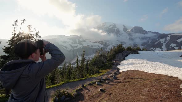 Gimbal Shot Of Nature Landscape Photography At Mt Rainier