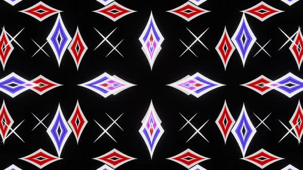 Pulsating Neon Abstract Cross Pattern 02