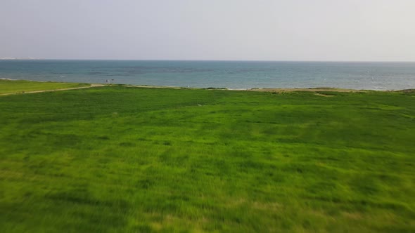 Day views of the mediterranean sea. Shooting from a drone.