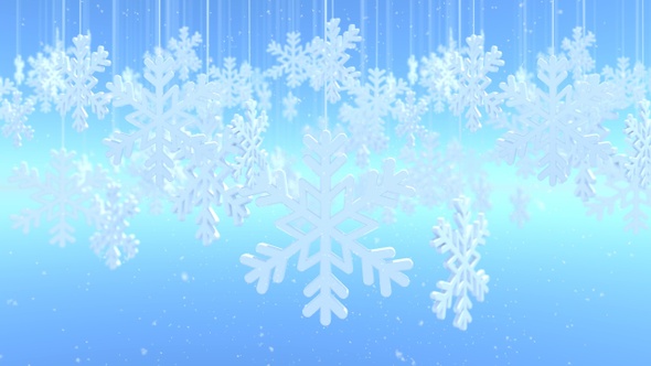 Festive Winter Snowflake Background