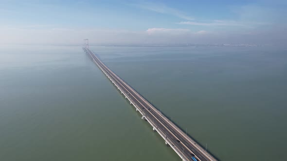 Landscape longest bridge Suramadu