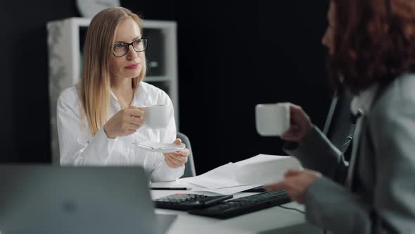 Women Having Break at Office