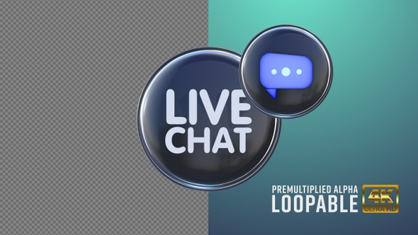 Live Chat Badge Looping with Alpha Channel