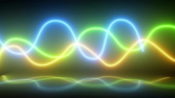 Neon Waves Background