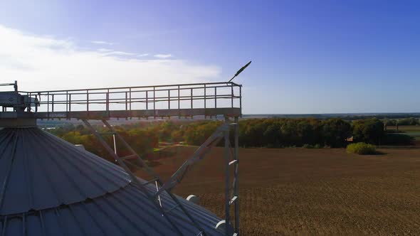 Grain elevator. Agriculture business. Harvest storage