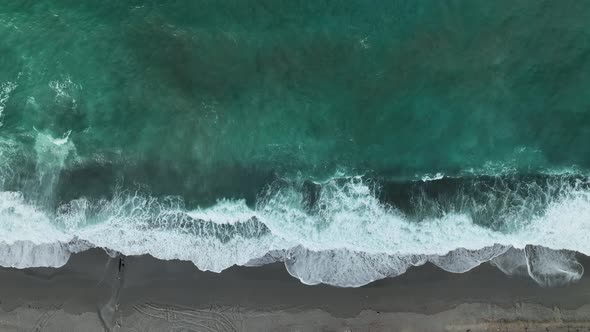 Background Textured Sea Storm aerial view 4 K