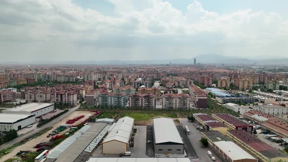 Konya city aerial view with drone, Turkey 4 K