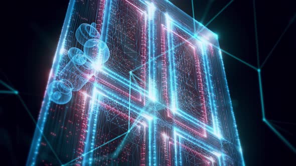 Door Hologram Close Up 4k alt