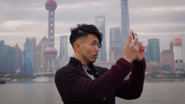 Chinese man in Shanghai China.