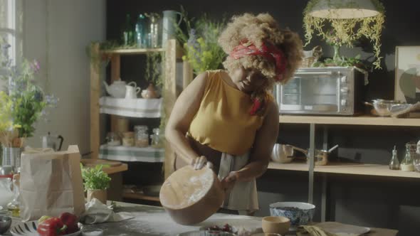 Food Blogger Preparing Dough for Baking