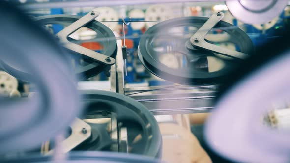 Several Spinning Shafts at a Wire Making Facility