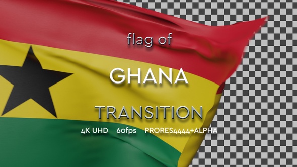 Flag of Ghana Transition | UHD | 60fps