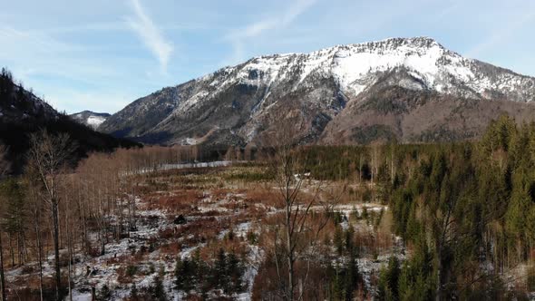 Beautiful Winter Landscape on the Lake Offensee in the Mountains in Upper Austria Salzkammergut