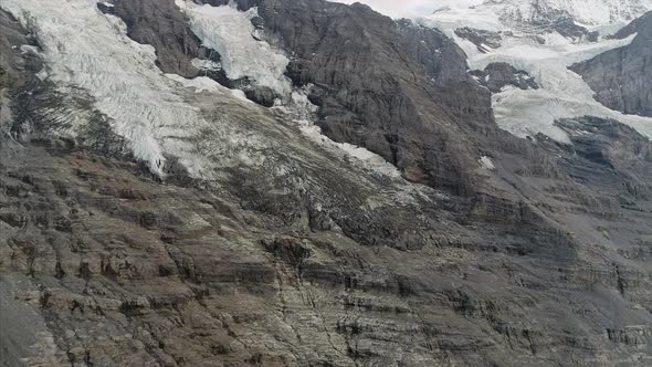 Close Up of Eiger Glacier in the Bernese Alps