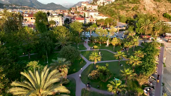 Landscaping in the park Alanya Turkey 4 k