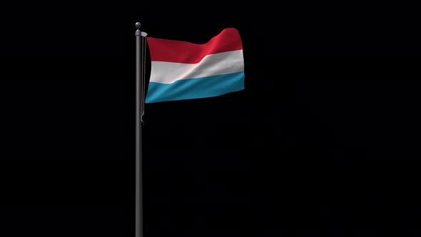 Luxembourg Flag With Alpha 4K