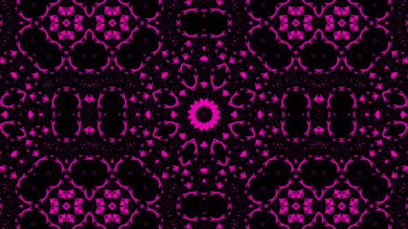 Abstract Pink Kaleidoscope Background Loop