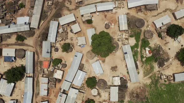 Africa Mali Village Aerial View 