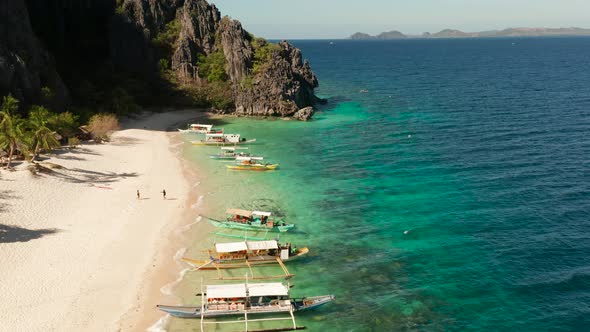 Seascape with Tropical Beach and Sea