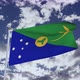 Christmas Island Flag With Sky 4k - VideoHive Item for Sale