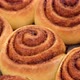Freshly baked cinnamon rolls close up rotating - VideoHive Item for Sale