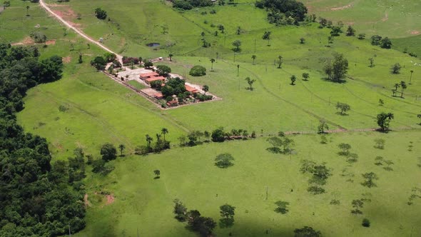 Farming landscape at countryside rural scenery.