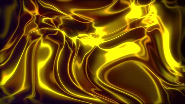 Golden Liquid Abstract Background Seamless Loop V4