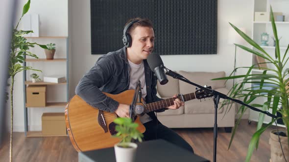 An Influential Male Vlog Performs aMusic Show Broadcasts to an Internet Audience