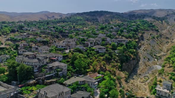 Cityscape of Gjirokaster Old Town Albania