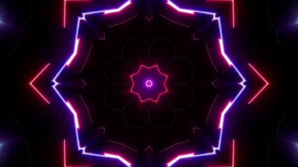 Multi Colored Light Beam Kaleidoscope Vj Background Loop 4K 05