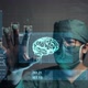 Surgeon Accessing Brain Patient Data by Finger Print. Future Medical Concept - VideoHive Item for Sale