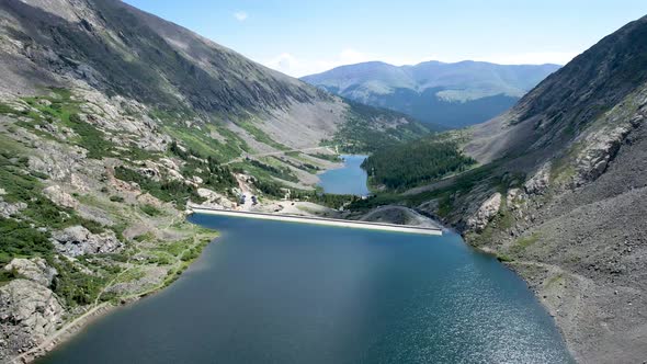 Alpine Lake Damn in Breckenridge Colorado - Blue Lakes Trail Summit County Colorado