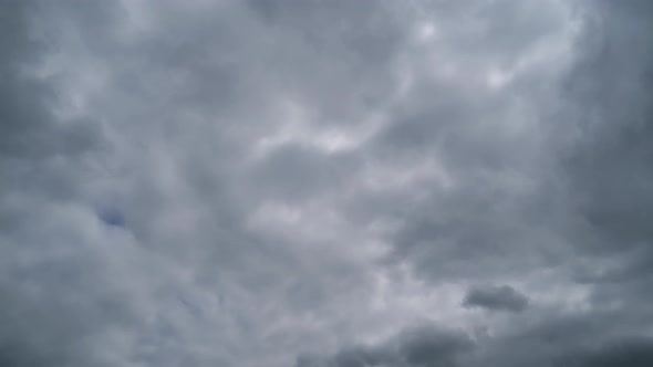 Storm Clouds Are Moving in Sky, Timelapse