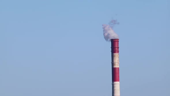 Europe industrial tower on blue sky background