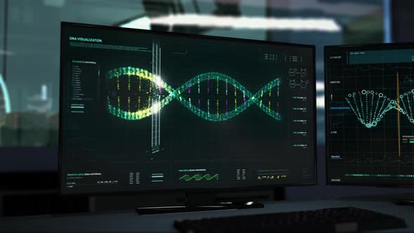 DNA experimental lab performs multiple tests on the DNA Structure for research alt