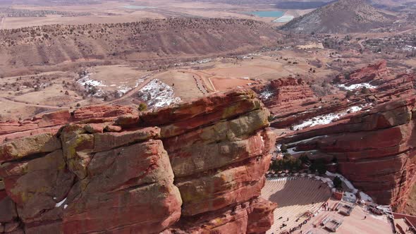 Red Rocks Amphitheater Aerial Denver Colorado