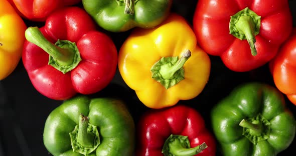 Ripe Peppers of Different Color