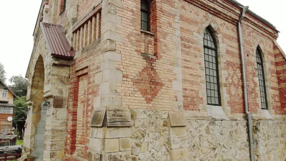 Facade of an Ancient Stone Church