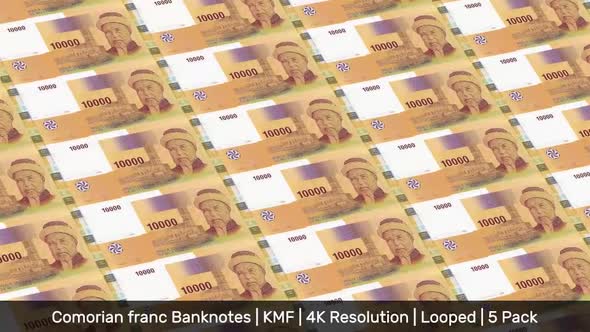 Comoros Banknotes Money / Comorian franc / Currency Fr / KMF/ | 5 Pack | - 4K