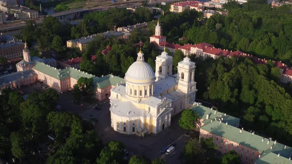 Saint Petersburg Russia Morning City Aerial 102